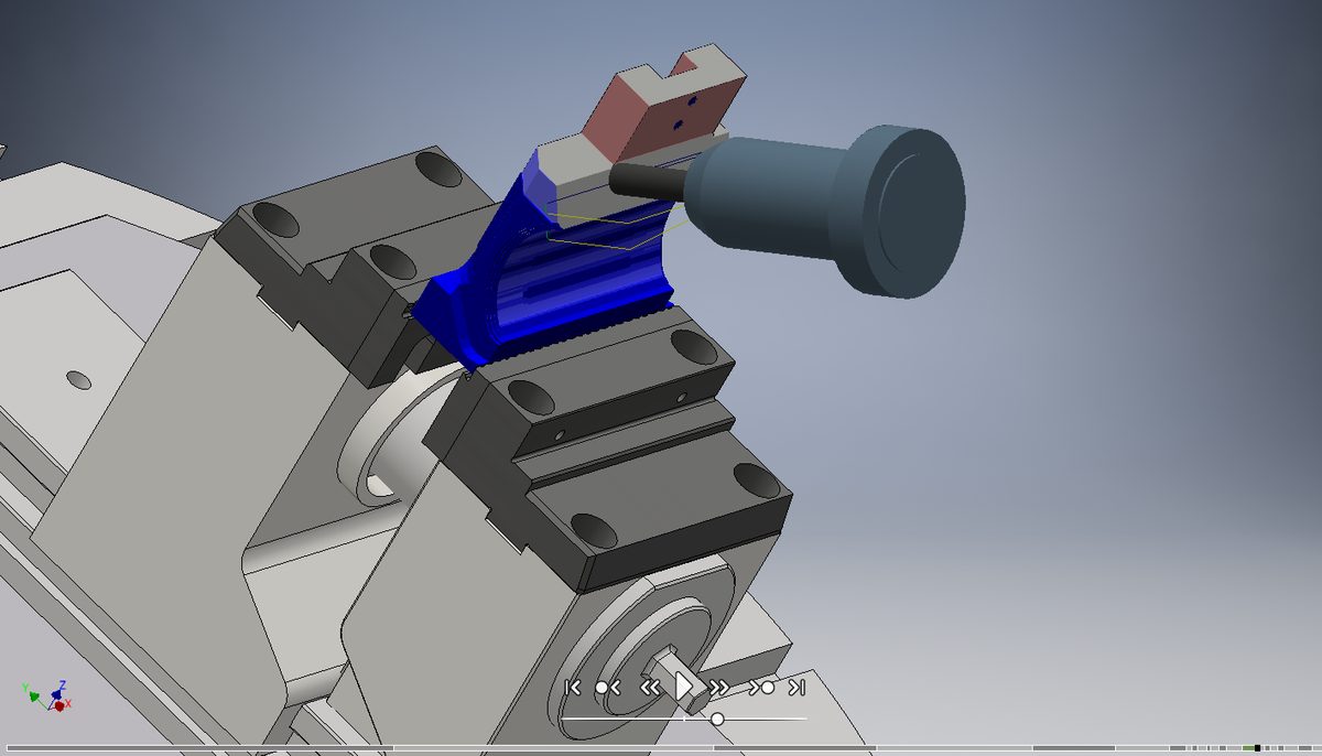 Fräsbearbeitung in der CAM-Simulation