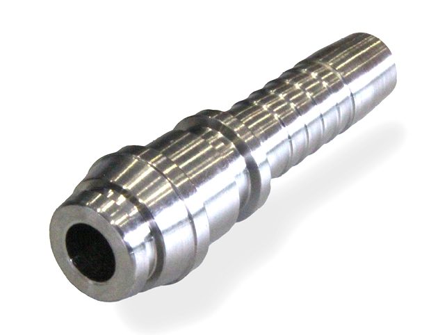 Gedrehter Hydraulik-Nippel aus Edelstahl mit Rändelung